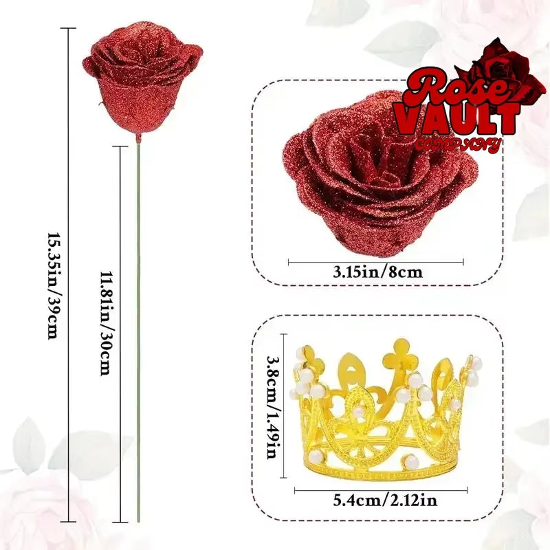 Valentine'S Day DIY Glitter Butterfly s Bouquet Christmas Everlasting Shiny Artificial Anniversary Wedding Gifts for Women