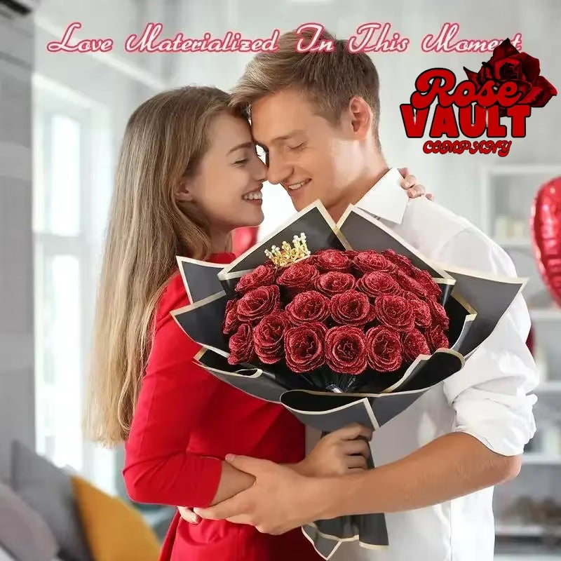 Valentine'S Day DIY Glitter Butterfly s Bouquet Christmas Everlasting Shiny Artificial Anniversary Wedding Gifts for Women